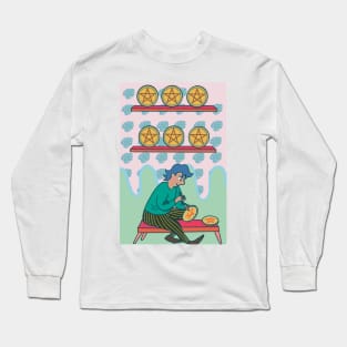 Eight of Pentacles Long Sleeve T-Shirt